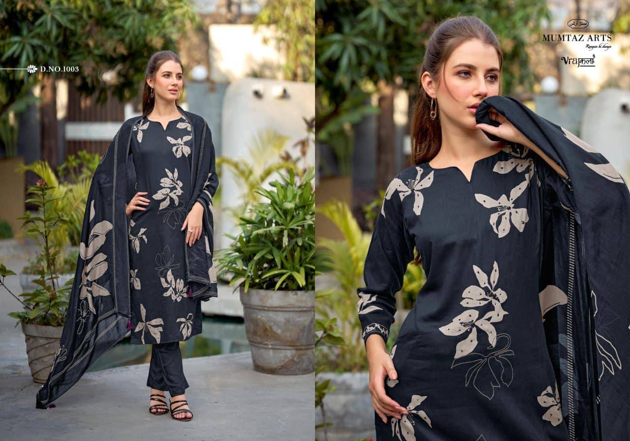   SATHVIKA BY MUMTAZ ARTS 1001 TO 1005 Series Beautiful Festive Suits Stylish Fancy Colorful Casual Wear & Ethnic Wear VISCOSE JAM DIGITAL PRINT Dresses At Wholesale Price